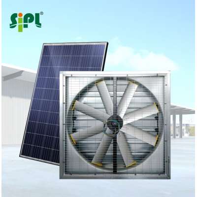 Energy efficient no belt BLDC motor direct drive PV solar powered large industrial ventilation factory exhaust fan