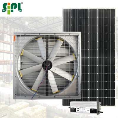 Sunny Solar Powered Day-Night Wall Ventilator 48'' Box Exhaust Fan for Industrial Warehouse Negative Pressure Heat Extractor Fan