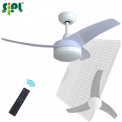 Sunny Smart Ceiling Fan with Light 90W Day Night Solar Panel Battery Power Home Use Indoor DC Ceiling Fan Roof Fan Cooling Vent