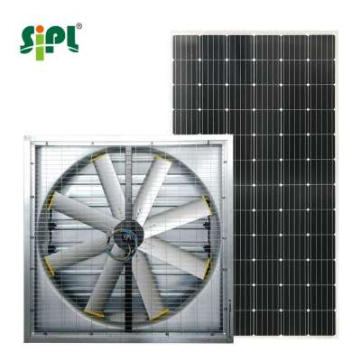 Industrial Factory Ventilation Fan Axial Flow Brushless DC Motor Wall Mounting Solar Powered Exhaust Fan