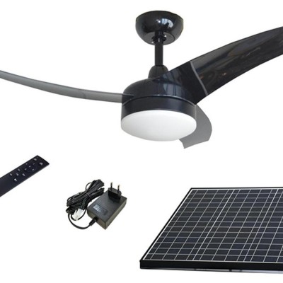 42 inch solar ceiling fan color black and white, 40 watt solar panel powered cooling fan factory supply