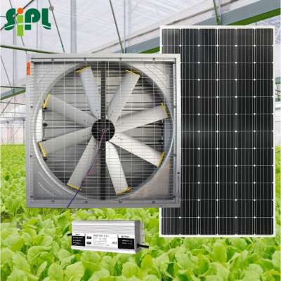 Sunny Solar Powered Day-Night Wall Ventilator 48'' Thin Box Exhaust Fan for Greenhouse Negative Pressure Heat Extractor Air Fan