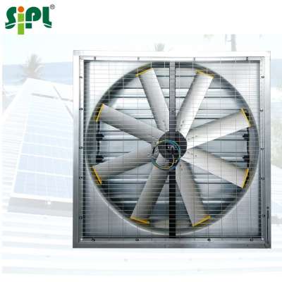 Industrial Ventilation Cooling Fan Sunny Solar Vent Tools 380w 48 inch 36v Brushless DC Motor 8 Blades Wall Exhaust Fan