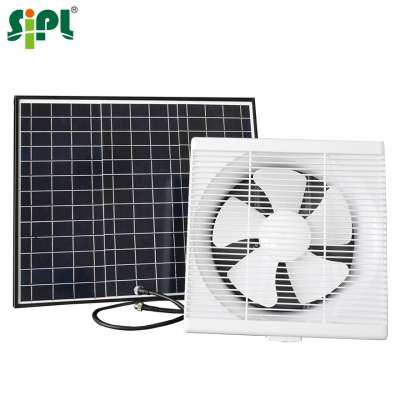 Sunny Eco Vent Tools 12'' 30W Bathroom Wall Mount Exhaust Fan Solar Panel Power Gable Air Ventilator Solar Attic Heat Extractor